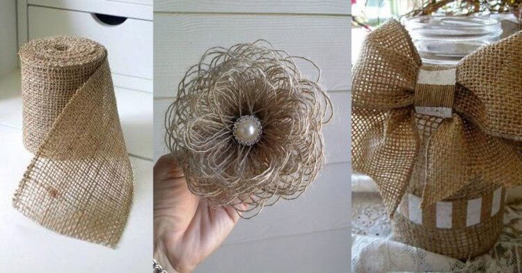 Красивые поделки из мешковины своими руками — Лайм